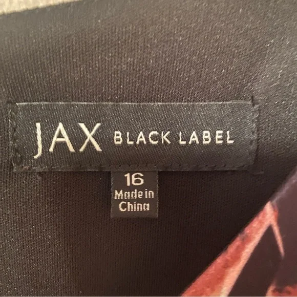 Jax Black Label • Floral Shift Dress w/ Lace Inlay Bell Sleeves • Size 16 • EUC - Picture 4 of 5